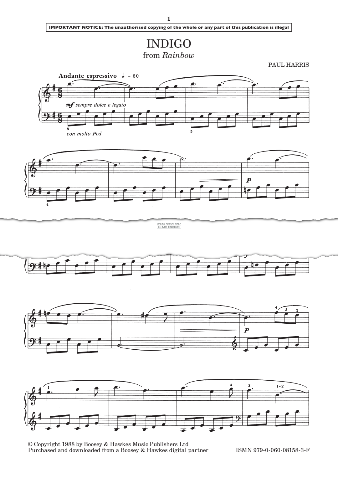 Produktgalerie: Seite 1 von 1 Indigo, Paul Harris, Klavier