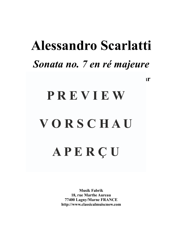 Produktgalerie: Seite 2 von 11 Sonata 7 in D major, , Flöte, Harfe und Streichorchester
