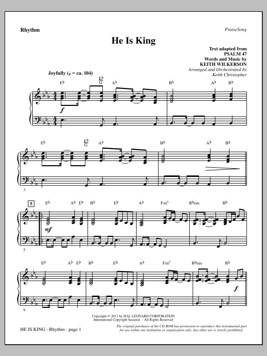 Produktgalerie: Seite 1 von 1 He Is King - Rhythm, Keith Wilkerson, Chor