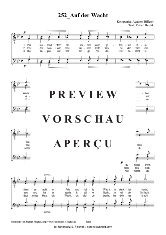 Product gallery: Page 2 of 3 Auf der Wacht  , , (male choir)