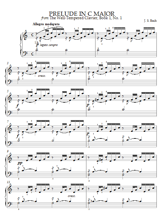 Product gallery: Page 1 of 1 Prelude in C Major, Bach