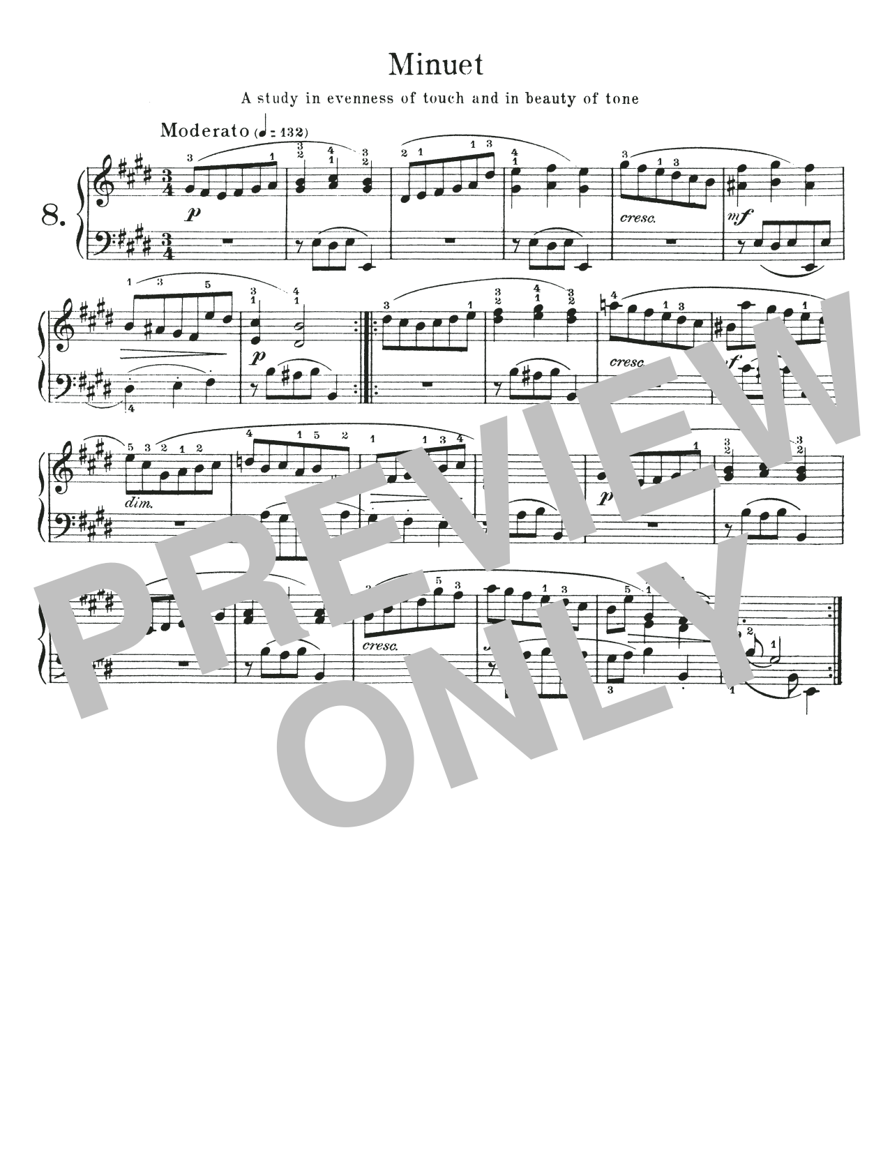 Produktgalerie: Seite 1 von 1 Minuet, BWV 817, Johann Sebastian Bach, Klavier