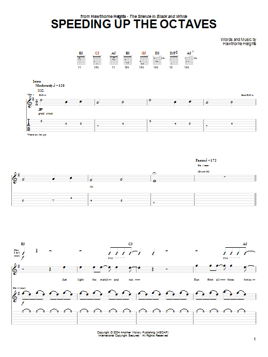 Product gallery: Page 1 of 1 Speeding Up The Octaves, Hawthorne Heights