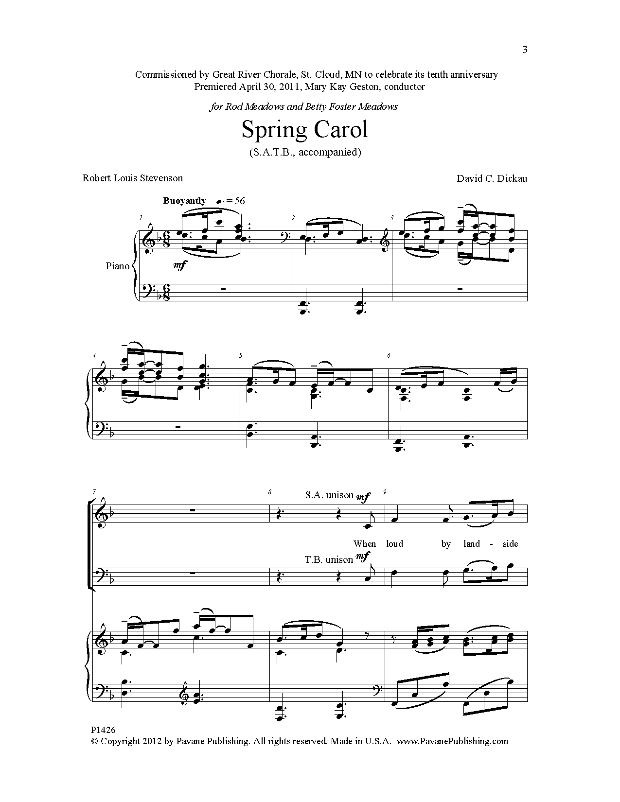 Product picture to: Spring Carol