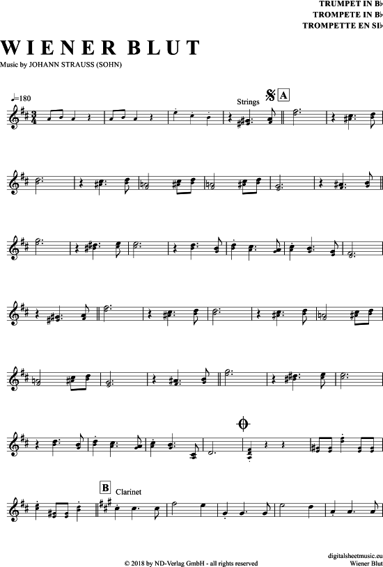 Produktgalerie: Seite 1 von 4 Wiener Blut , , Trompete in B