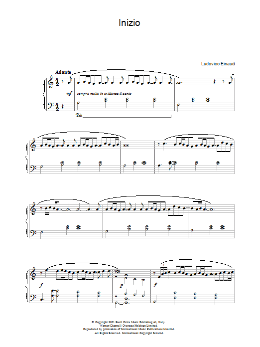 Product gallery: Page 1 of 1 Inizio, Ludovico Einaudi