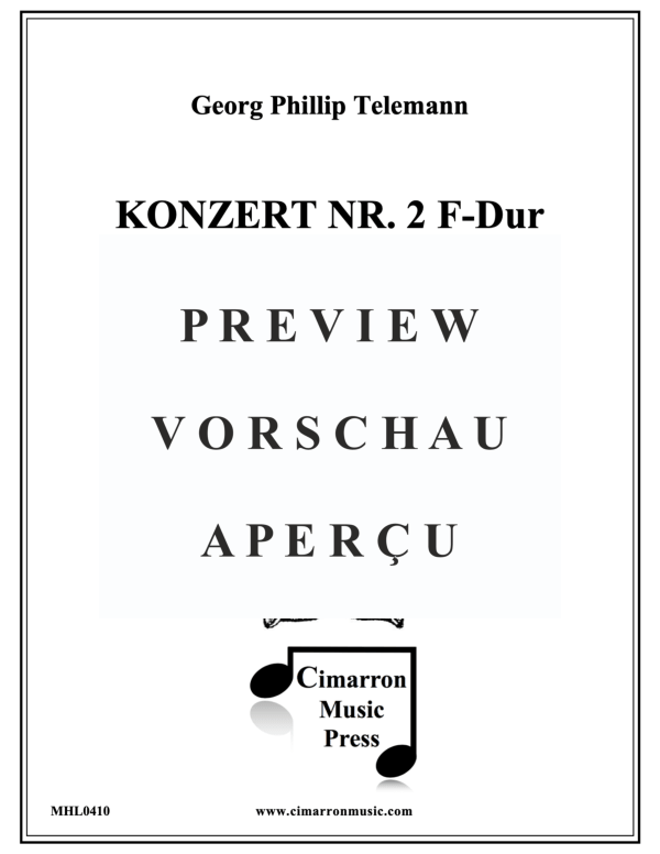 Product gallery: Page 2 of 11 Konzert No. 2 in F-Dur, , Horn Quartet