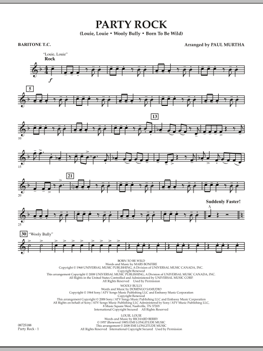 Produktgalerie: Seite 1 von 1 Party Rock - Baritone T.C., Paul Murtha, Ensemble