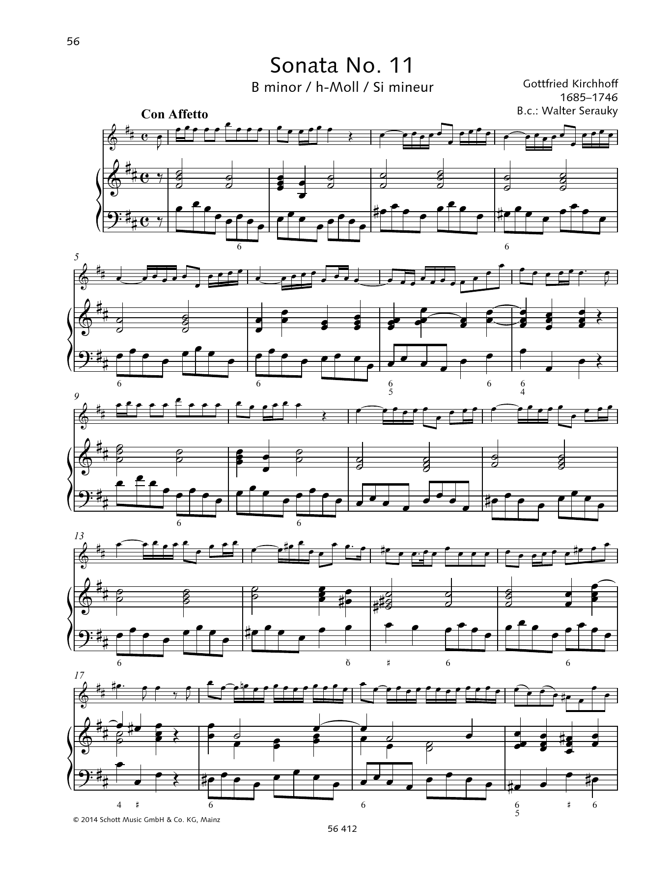 Produktbild zu: Sonata No. 11 B minor