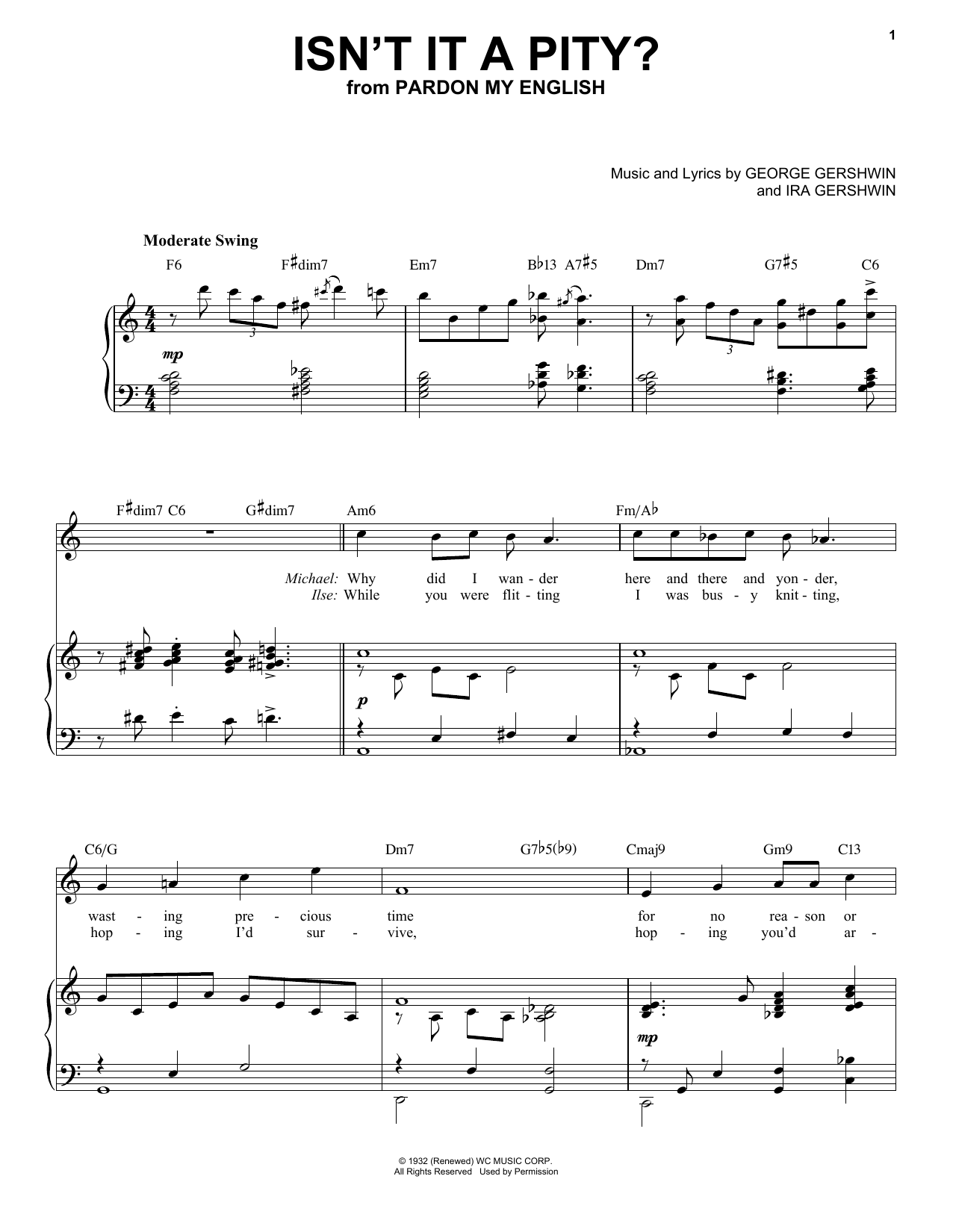 Product picture to: Isn't It A Pity? [Jazz version] (arr. Brent Edstrom)