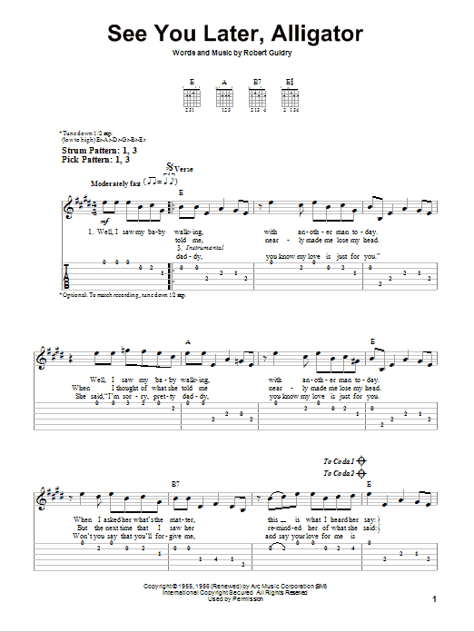 Produktgalerie: Seite 1 von 1 See You Later, Alligator, Bill Haley & His Comets, Gitarre
