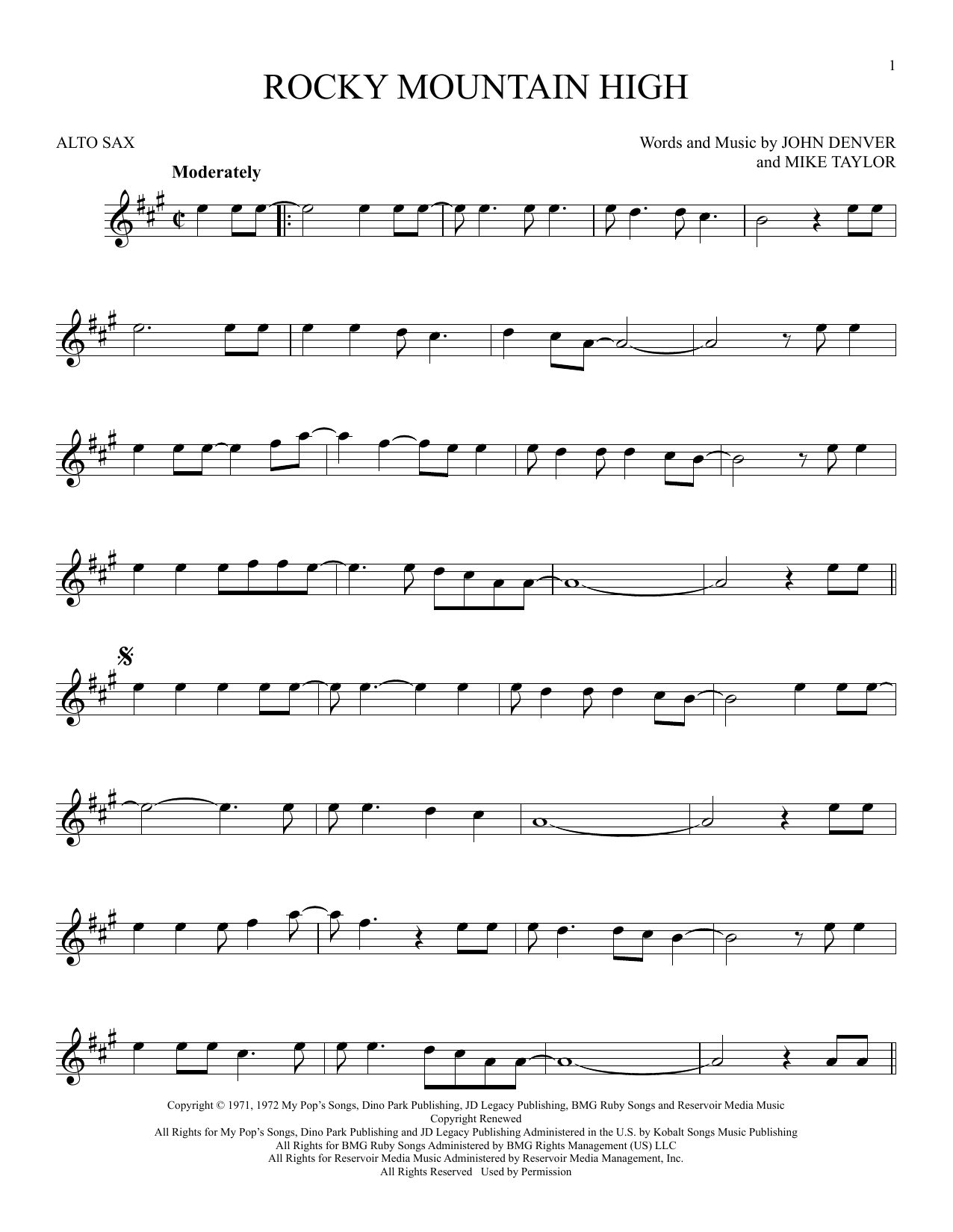 Product gallery: Page 1 of 1 Rocky Mountain High, John Denver