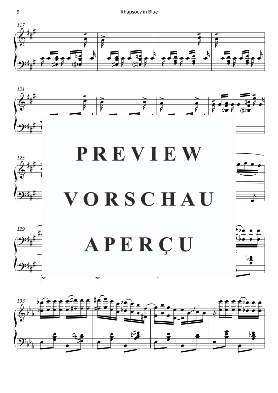 Produktgalerie: Seite 11 von 11 Rhapsody in Blue - Vereinfachte und gekürzte Fassung, , Klavier Solo