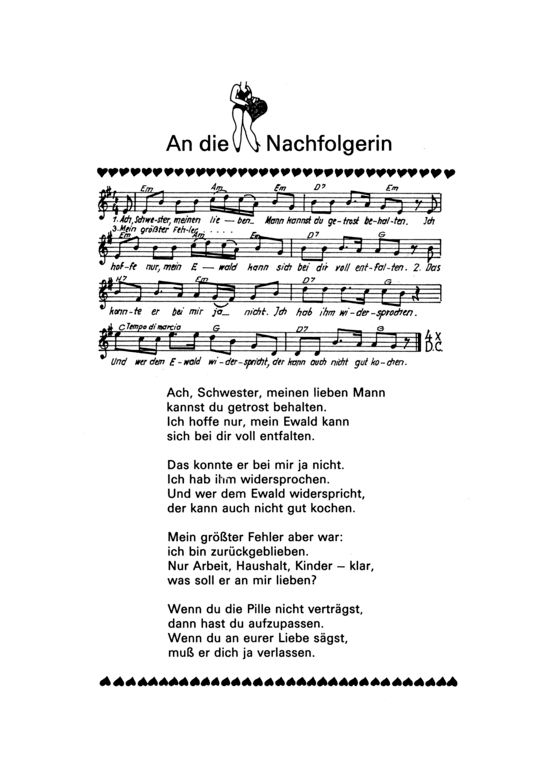 Product picture to: An die Nachfolgerin 