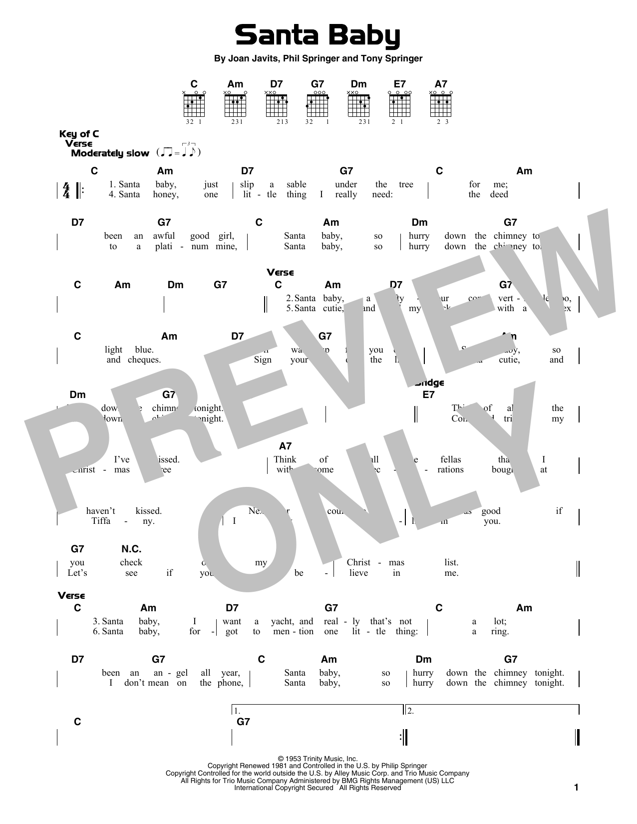 Product gallery: Page 1 of 1 Santa Baby, Phil Springer