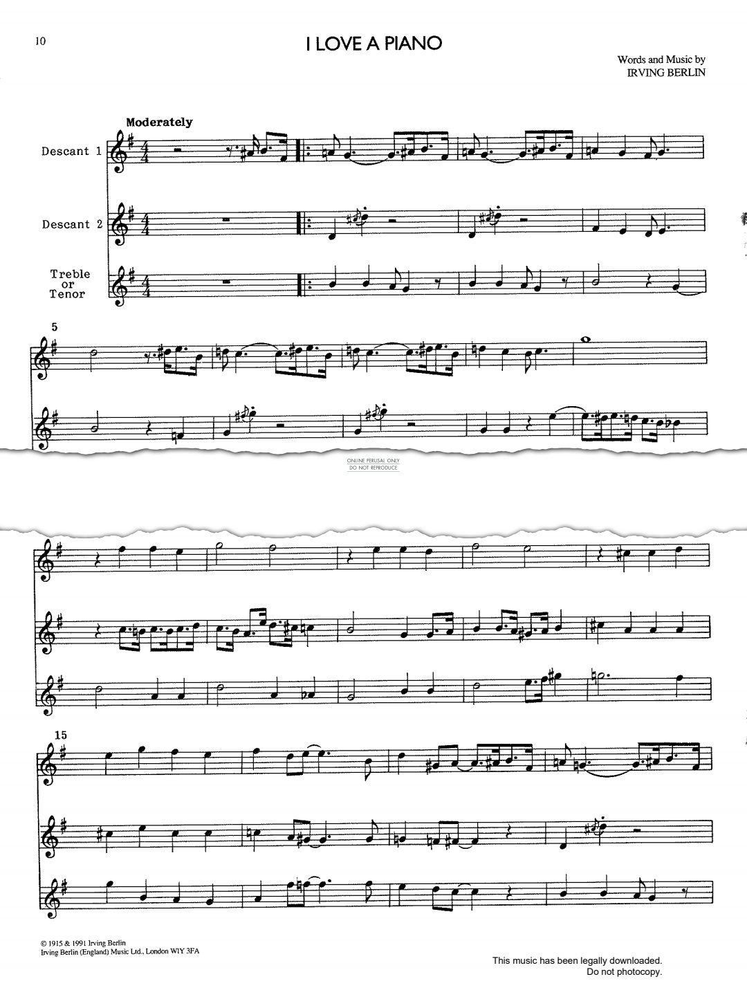 Product gallery: Page 1 of 1 I Love A Piano, Irving Berlin