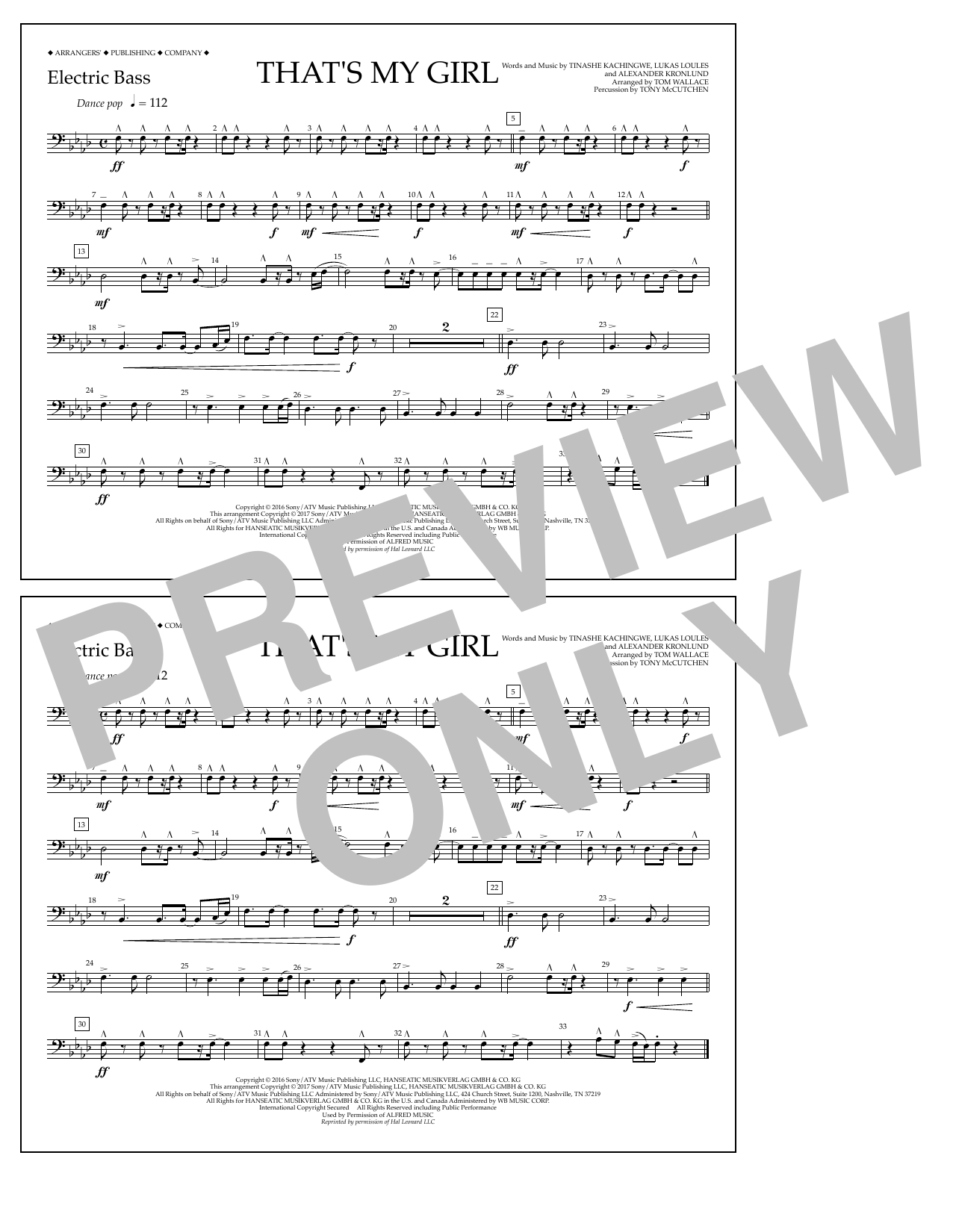 Produktbild zu: That's My Girl - Electric Bass