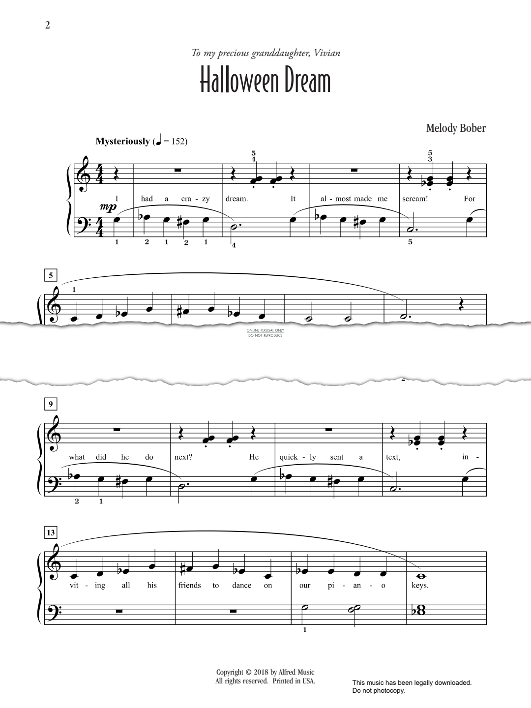 Produktgalerie: Seite 1 von 1 Halloween Dream, Melody Bober, Klavier