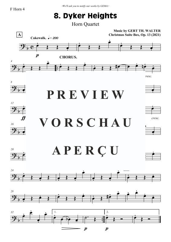 Produktgalerie: Seite 8 von 8 Dyker Heights, , (Horn Quartett)