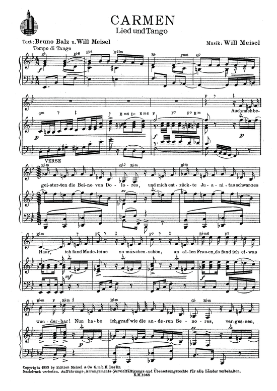 Produktbild zu: CarmenLied und Tango