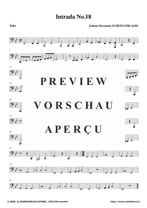 Produktgalerie: Seite 8 von 8 Intrade No.18, , (Blechbläse Quintett)