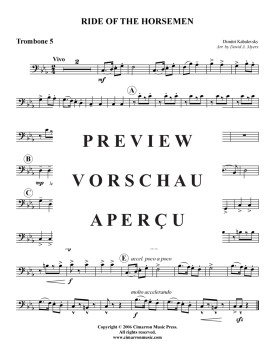 Product gallery: Page 9 of 11 Ride of the Horseman , , (Trombone ensemble)