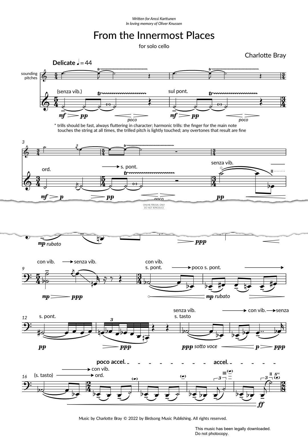 Produktgalerie: Seite 1 von 1 From the Innermost Places, Charlotte Bray, Violoncello