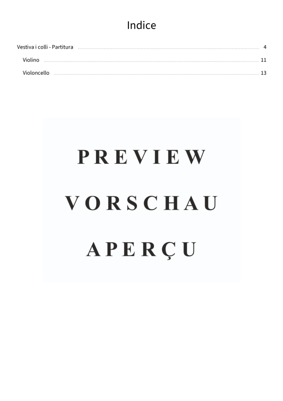 Product gallery: Page 5 of 11 Vestiva i colli - I Colli Vestiti di Verde - Madrigale pastorale in tre voci, , Violin, violoncello and harpsichord