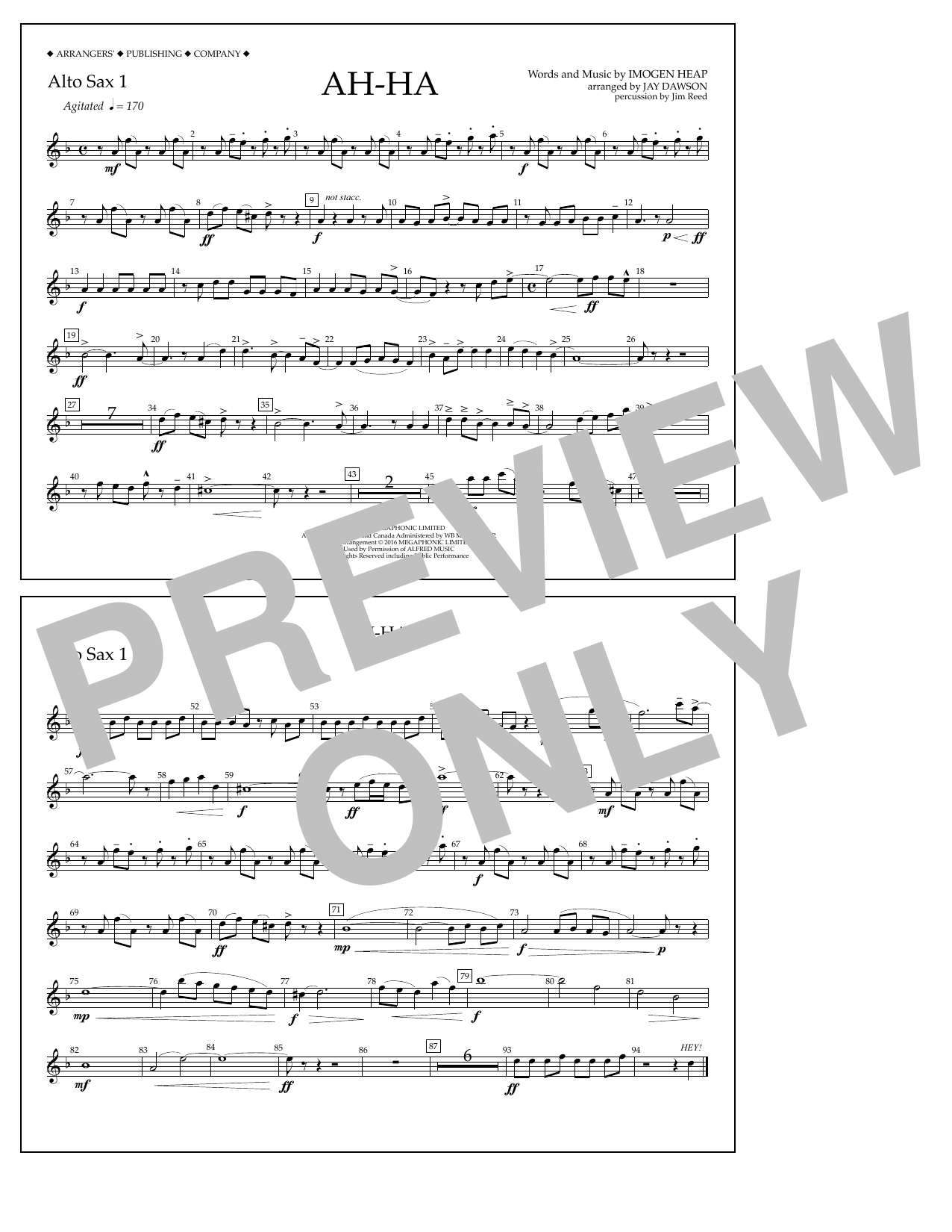 Product picture to: Ah-ha - Alto Sax 1