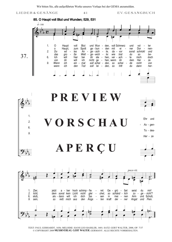 O Haupt voll Blut und Wunden 