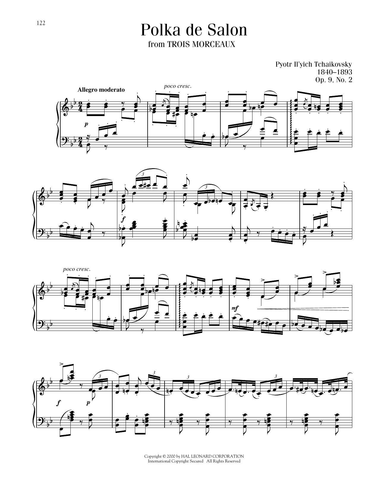 Produktbild zu: Polka De Salon, Op. 9, No. 2
