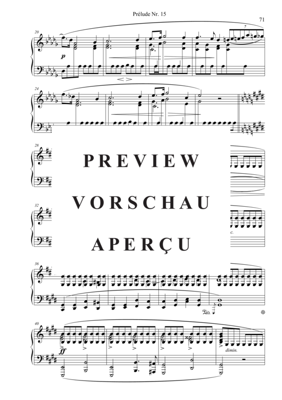 gallery: Prélude Nr. 15 ('Regentropfenpré lude') , , Klavier Solo
