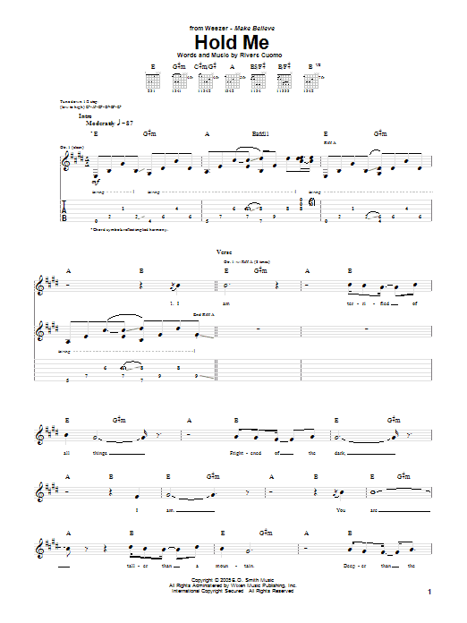 Produktgalerie: Seite 1 von 1 Hold Me, Weezer, Gitarre