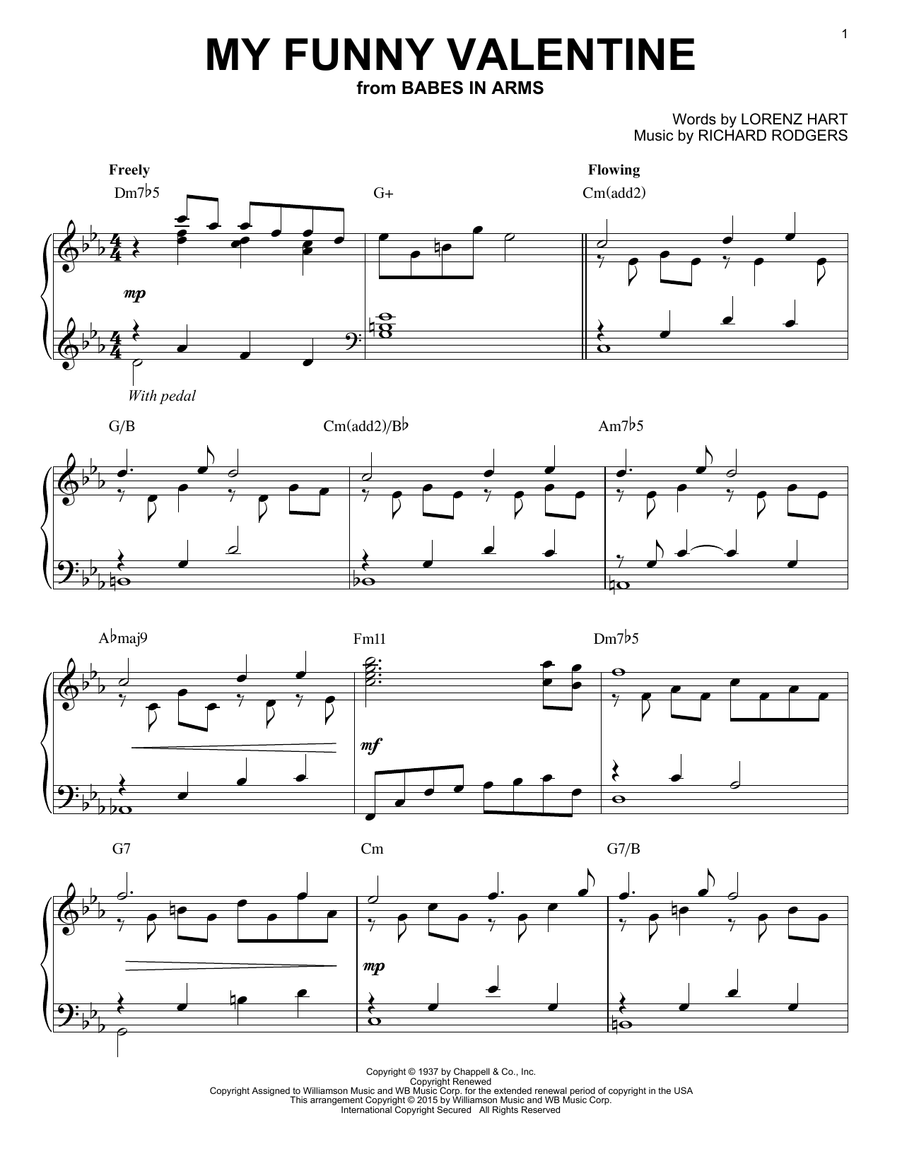 Produktbild zu: My Funny Valentine [Jazz version] (arr. Brent Edstrom)