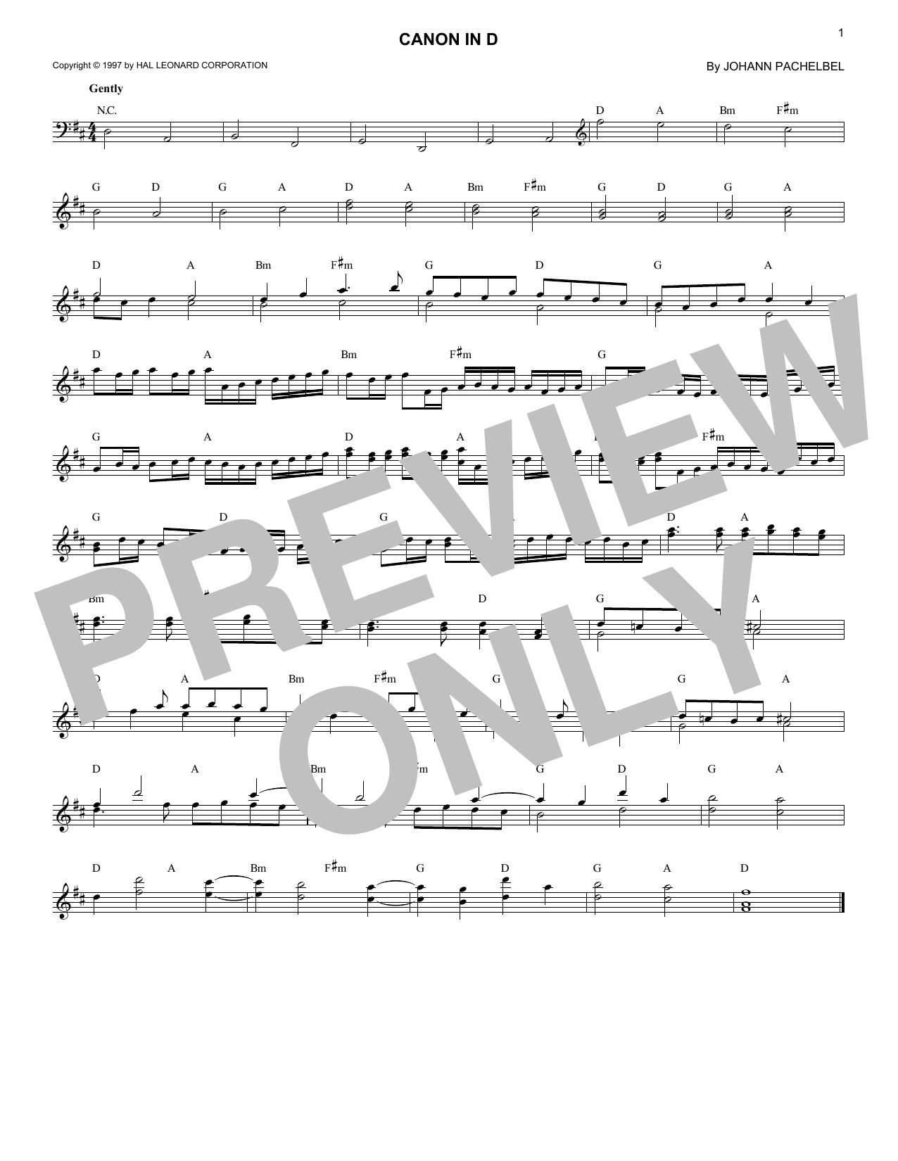 Product gallery: Page 1 of 1 Canon In D, Johann Pachelbel