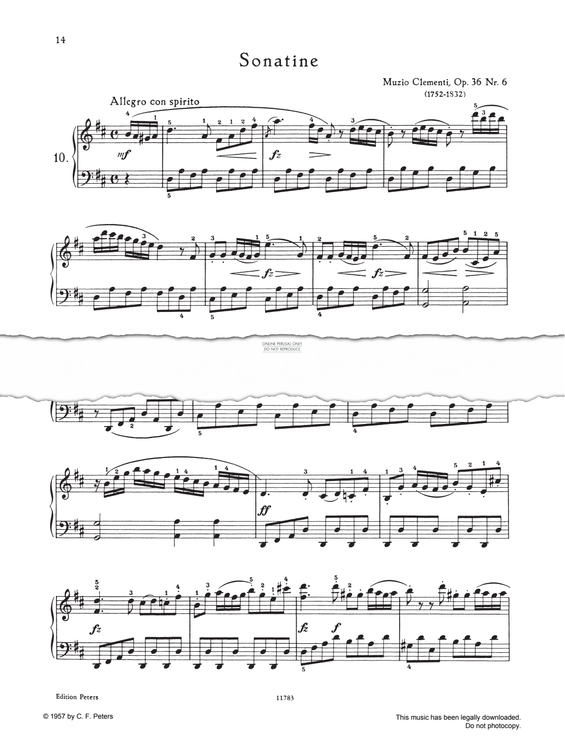 Produktgalerie: Seite 1 von 1 Sonatina D-major, Muzio Clementi, Klavier