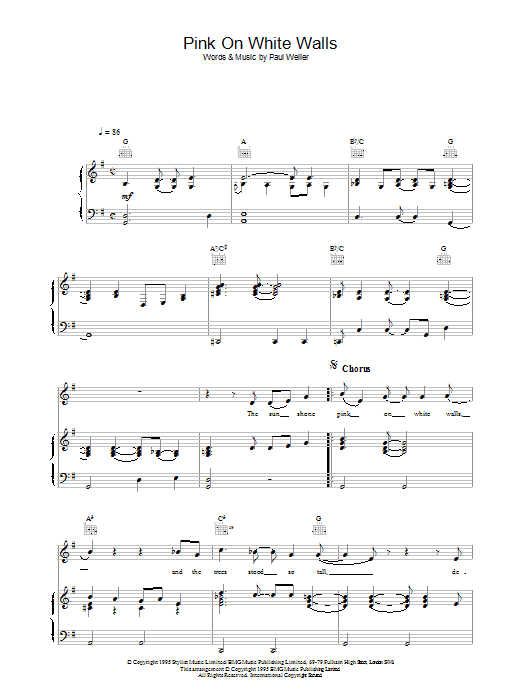 Product picture to:  Pink On White Walls - Paul Weller