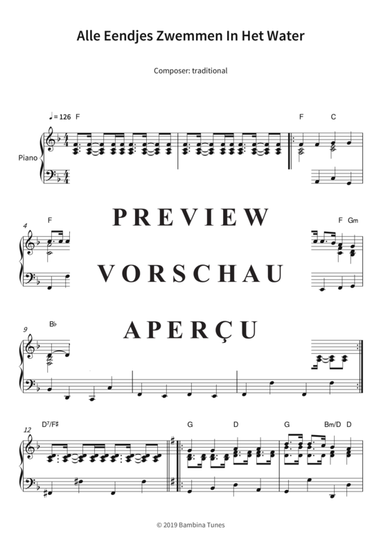 Produktbild zu: Alle Eendjes Zwemmen In Het Water traditional