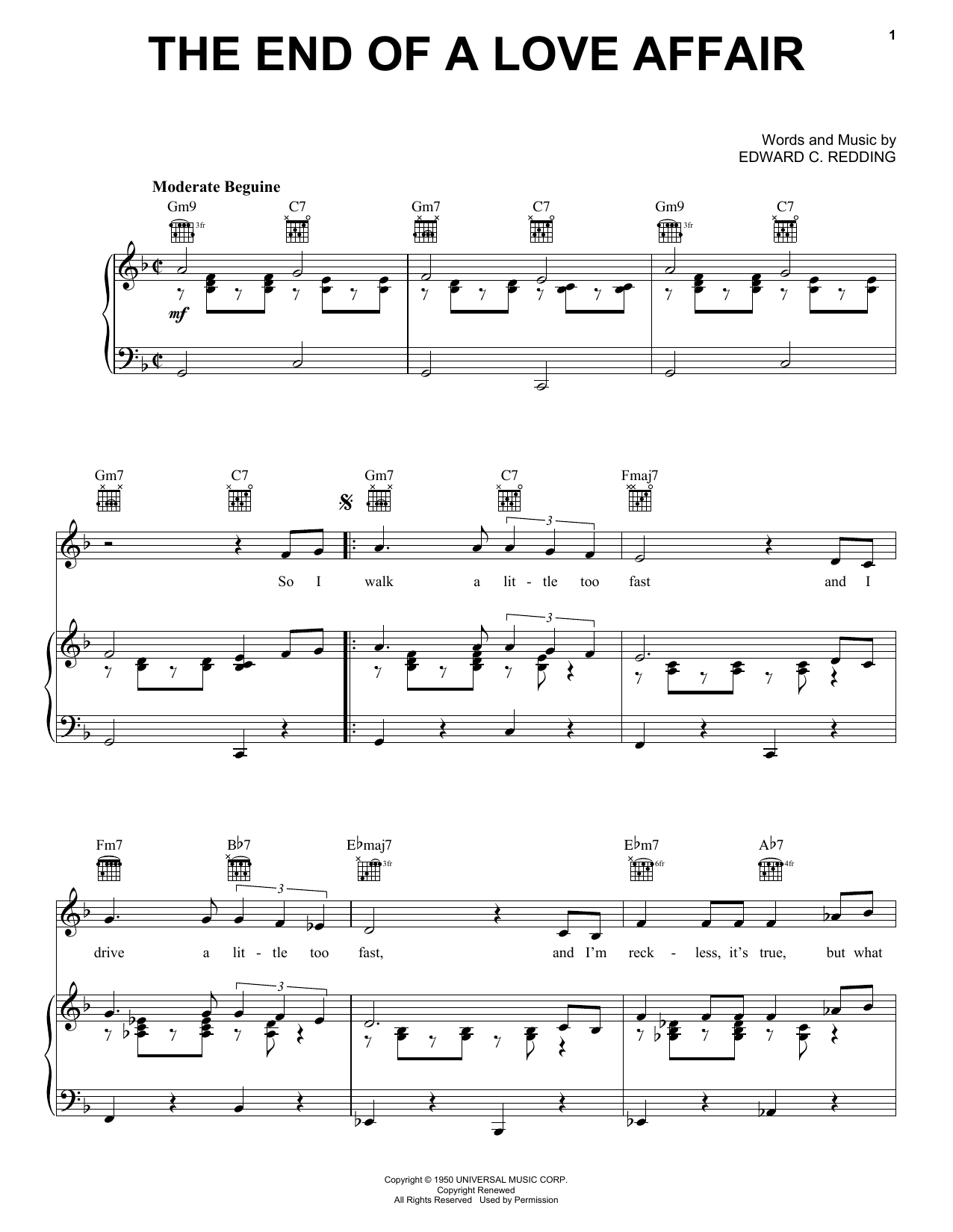 Produktgalerie: Seite 1 von 1 The End Of A Love Affair, Frank Sinatra, Gesang, Gitarre, Klavier