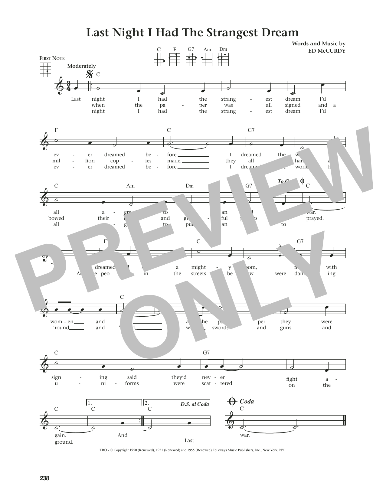 Produktgalerie: Seite 1 von 1 Last Night I Had The Strangest Dream (from The Daily Ukulele) (arr. Jim Beloff), Simon & Garfunkel, Ukulele