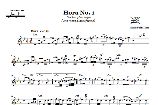 Product gallery: Page 1 of 1 Hora No. 1 (Noch A Glezl Vayn (One More Glass Of Wine)), Folk Tune