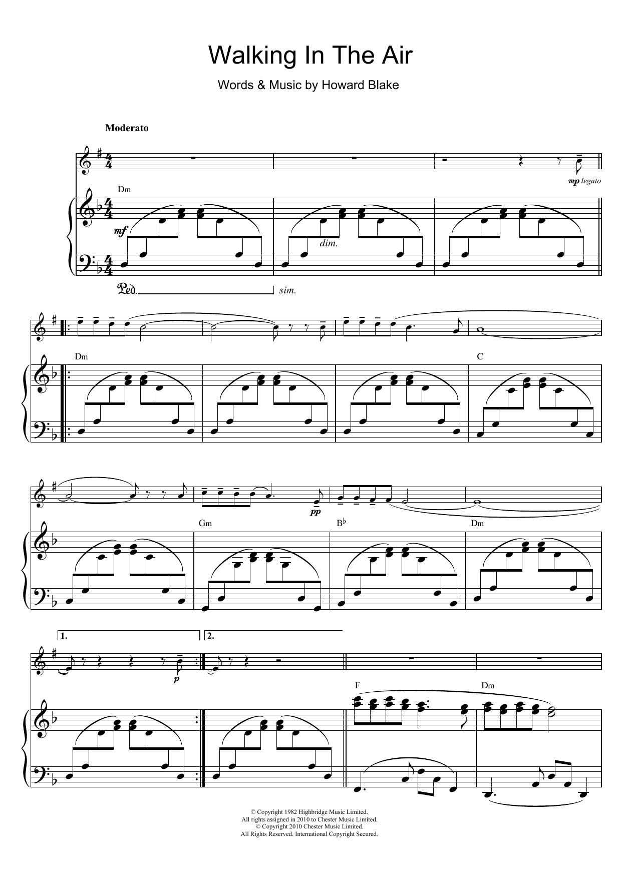 Product gallery: Page 1 of 1 Walking In The Air (theme from The Snowman), Howard Blake
