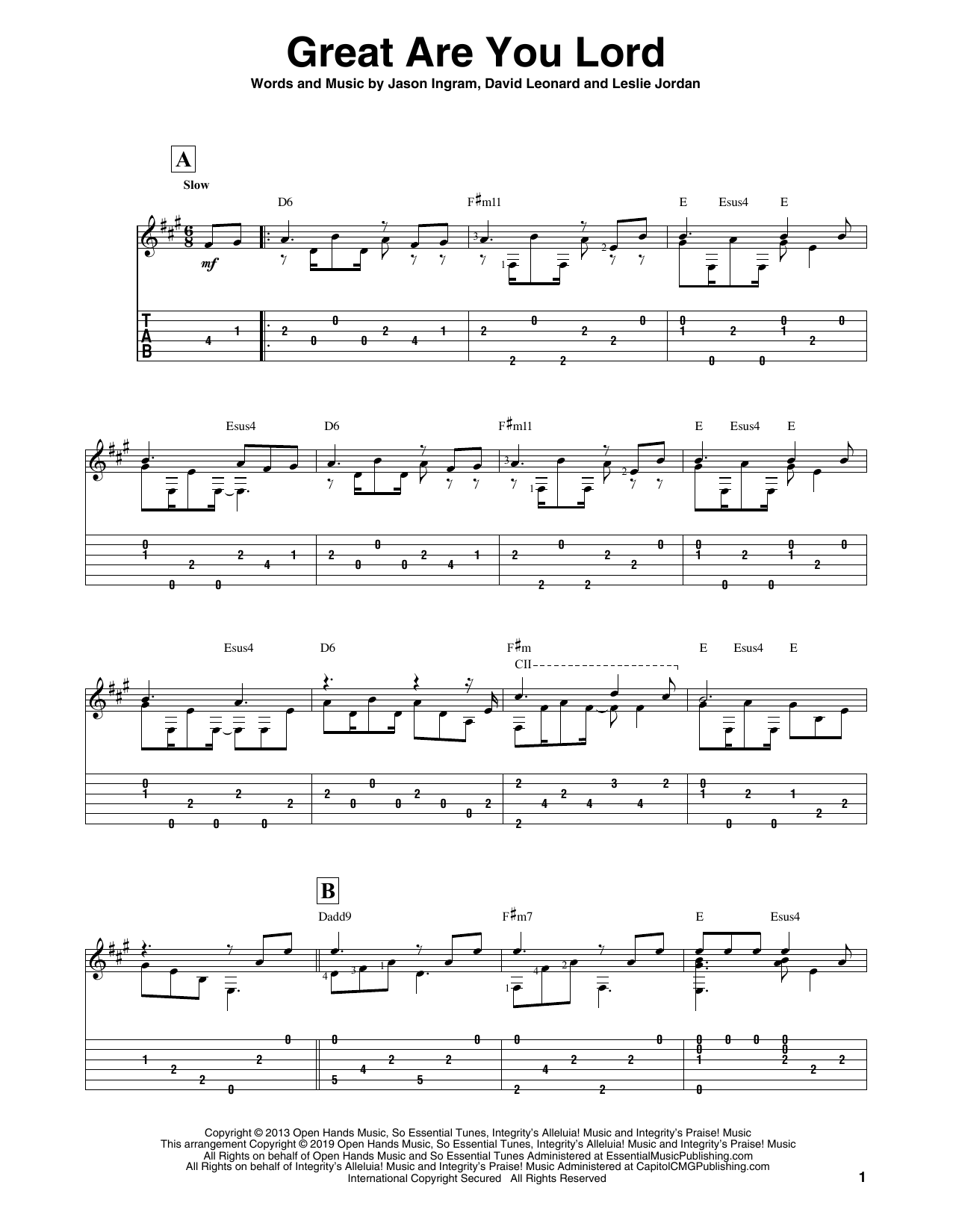 Produktgalerie: Seite 1 von 1 Great Are You Lord, All Sons & Daughters, Gitarre