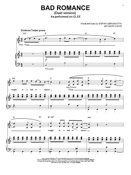 Produktbild zu: Bad Romance (Vocal Duet)