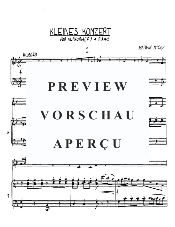 Produktgalerie: Seite 3 von 11 Kleines Konzert, , Alphorn in F und Klavier