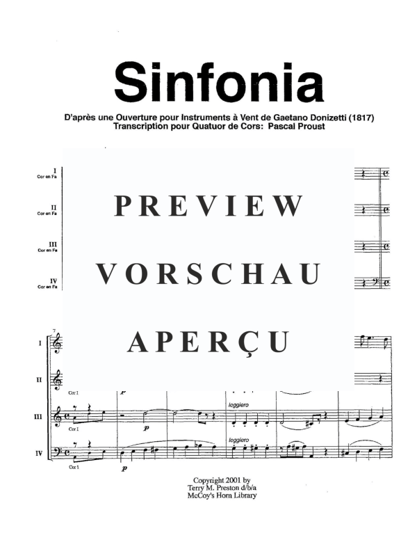 Product gallery: Page 4 of 11 Sinfonia, , Horn Quartet