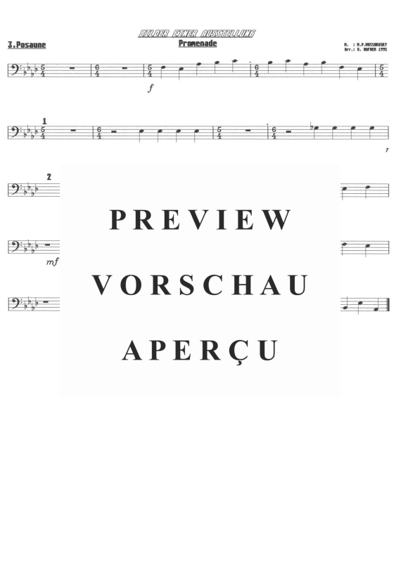 Product gallery: Page 10 of 11 Promenade aus ´Bilder einer Ausstellung´, , (Brass Ensemble)