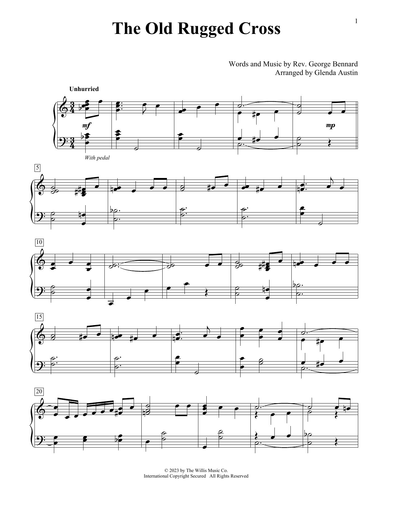 Produktbild zu: The Old Rugged Cross (arr. Glenda Austin)