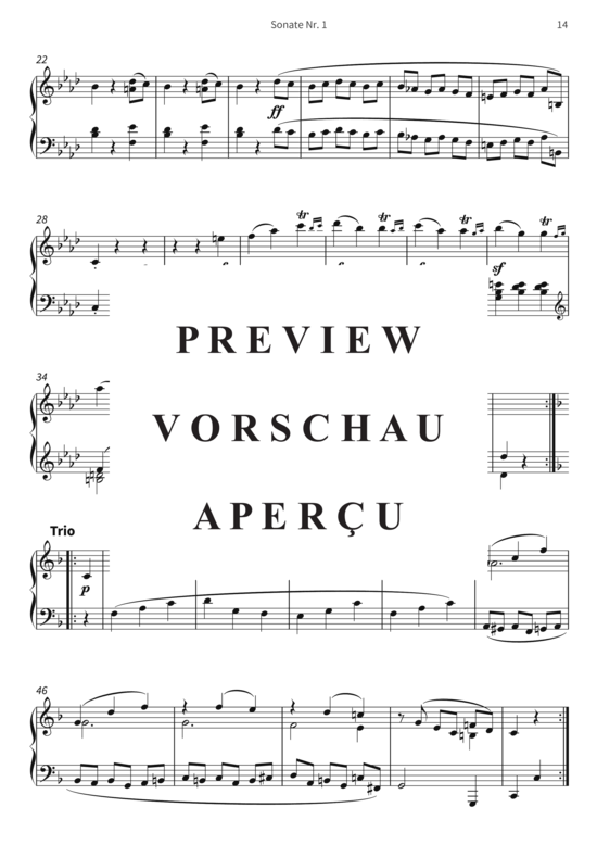 Produktgalerie: Seite 17 von 21 Sonate Nr. 1 - op. 2 No. 1, f-Moll , , Klavier Solo