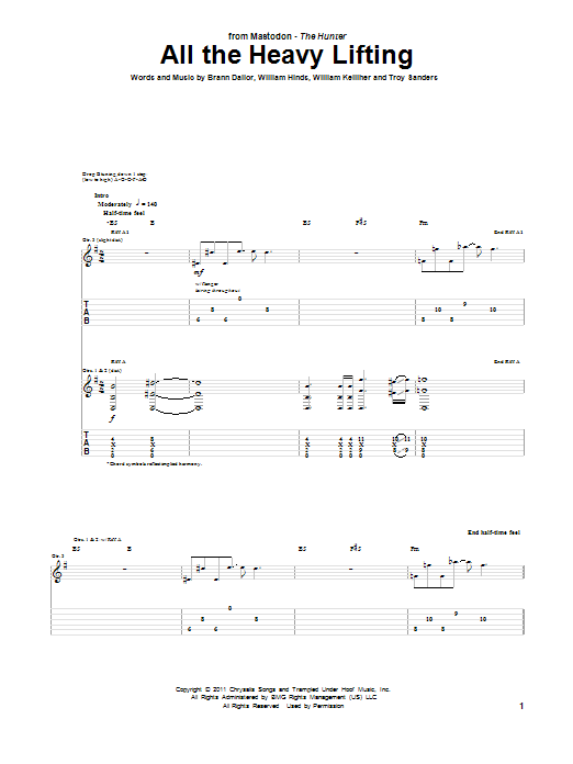 Produktgalerie: Seite 1 von 1 All The Heavy Lifting, Mastodon, Gitarre